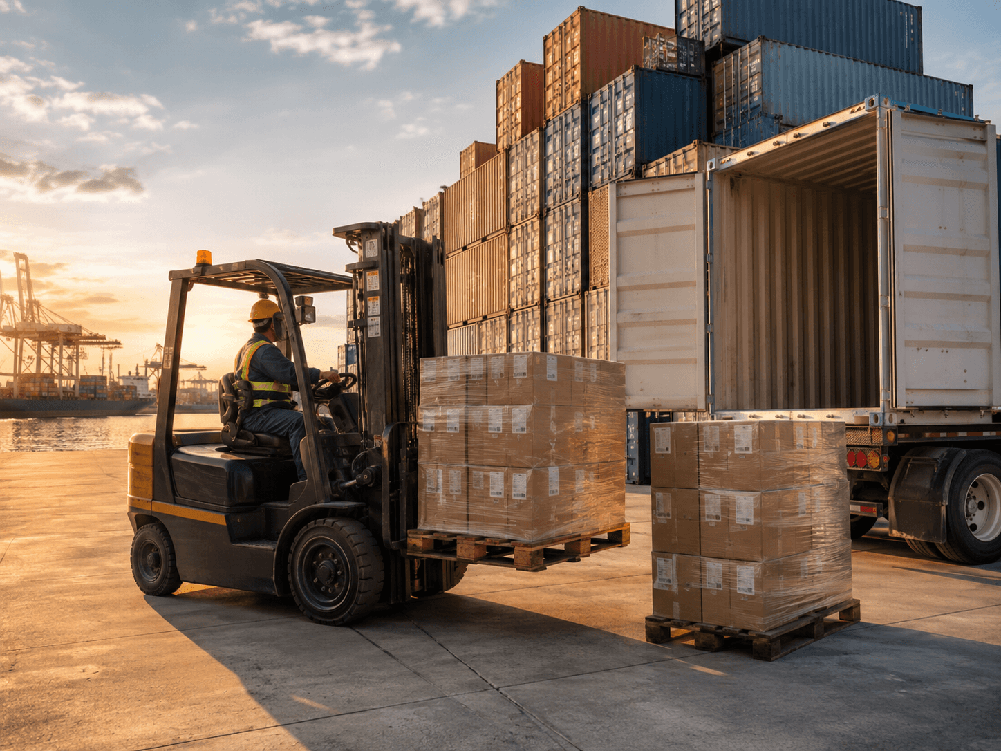 Container shipment follow-up at port
