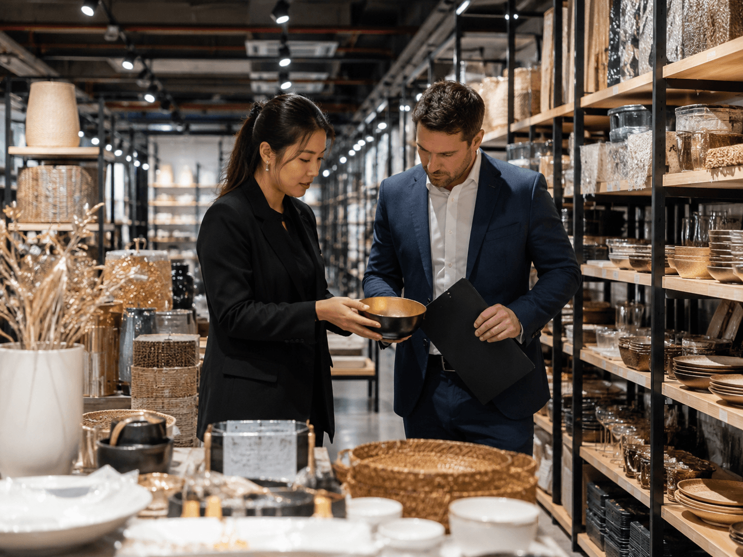 Supplier sourcing in a China showroom
