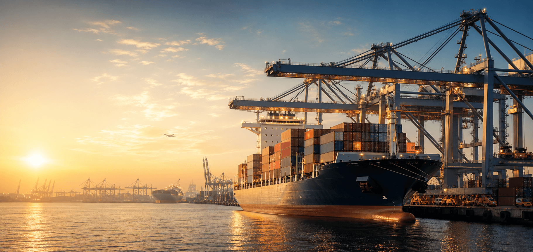 Container port operations supporting international sourcing